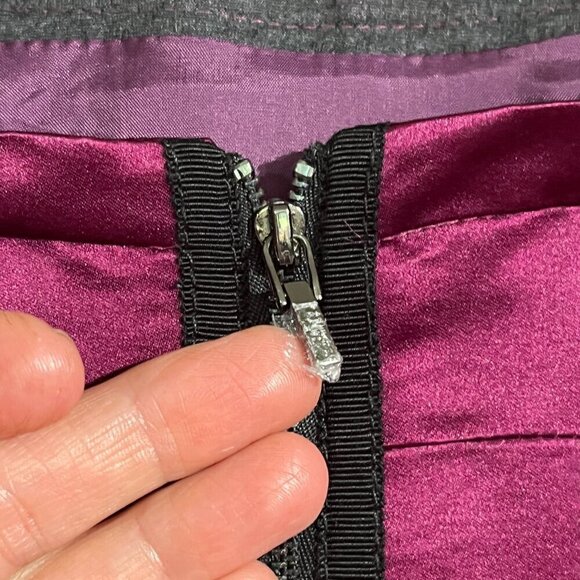 NEW Tory Burch 100% Silk Purple Corset Fitted Pencil Dress - Picture 11 of 14